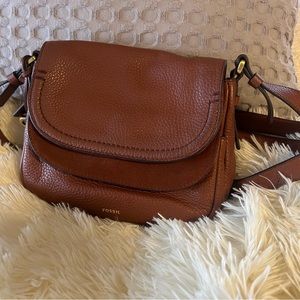 Fossil leather crossbody